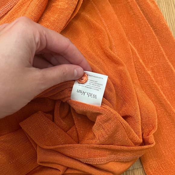 With Jean Andy Dress in Maple Orange Size XXS - Picture 6 of 10